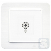 Розетка TV (SAT) проходная Arvia Electric Lavin Белый (21 29 4001 287)